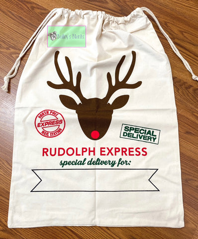 Rudolf Express Santa Sack - Large