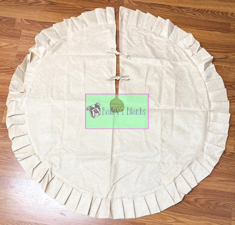 Christmas Tree Skirt Burlap Ruffle